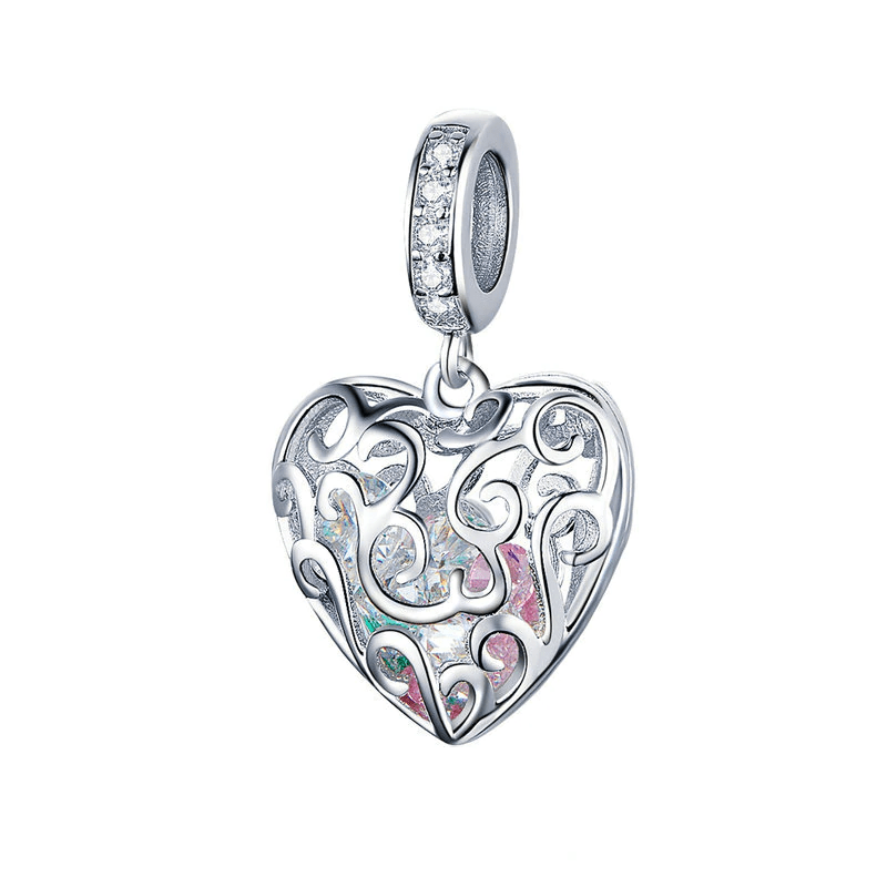 Charms Openwork Heart Charm