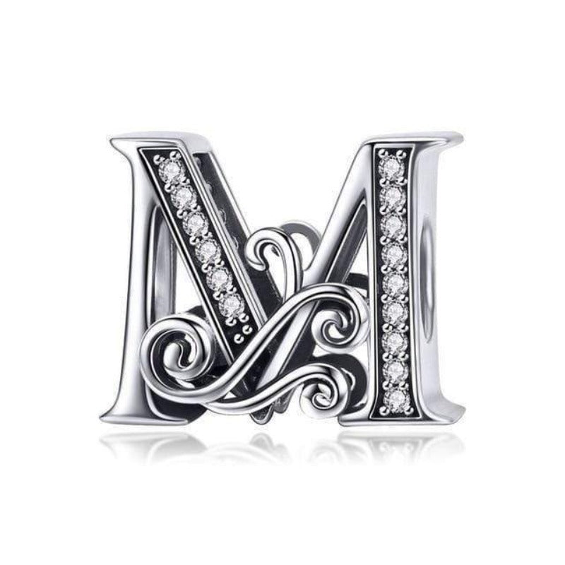 Charms Pandora Styled Alphabet Charms M / Silver