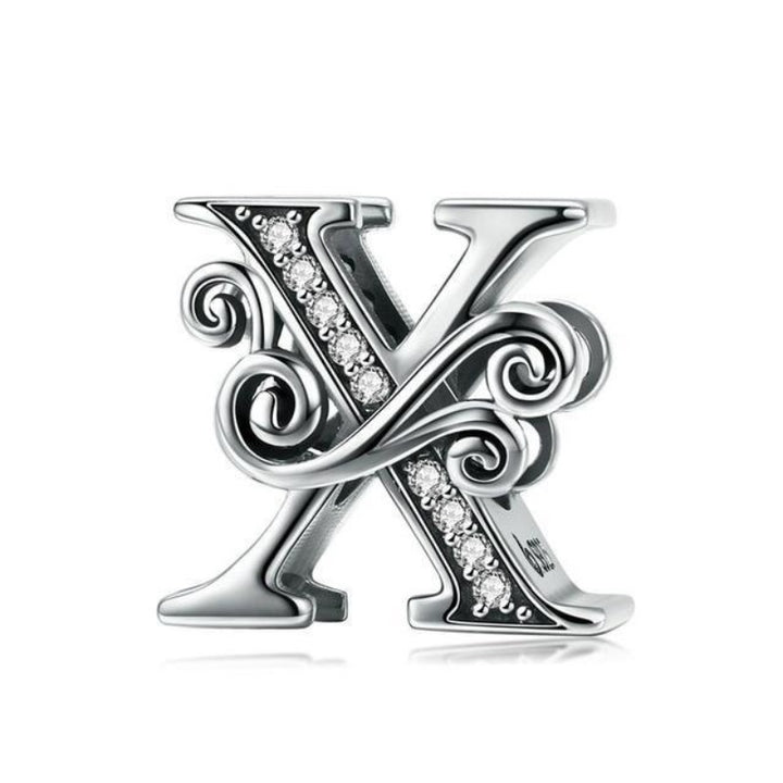 Charms Pandora Styled Alphabet Charms X / Silver