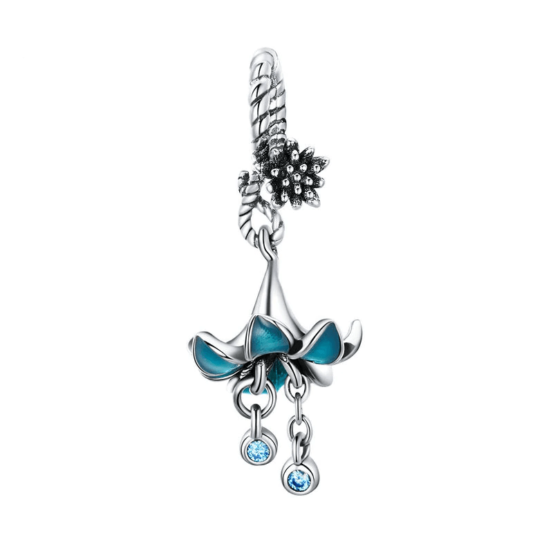 Charms Turquoise Blue Flower Charms