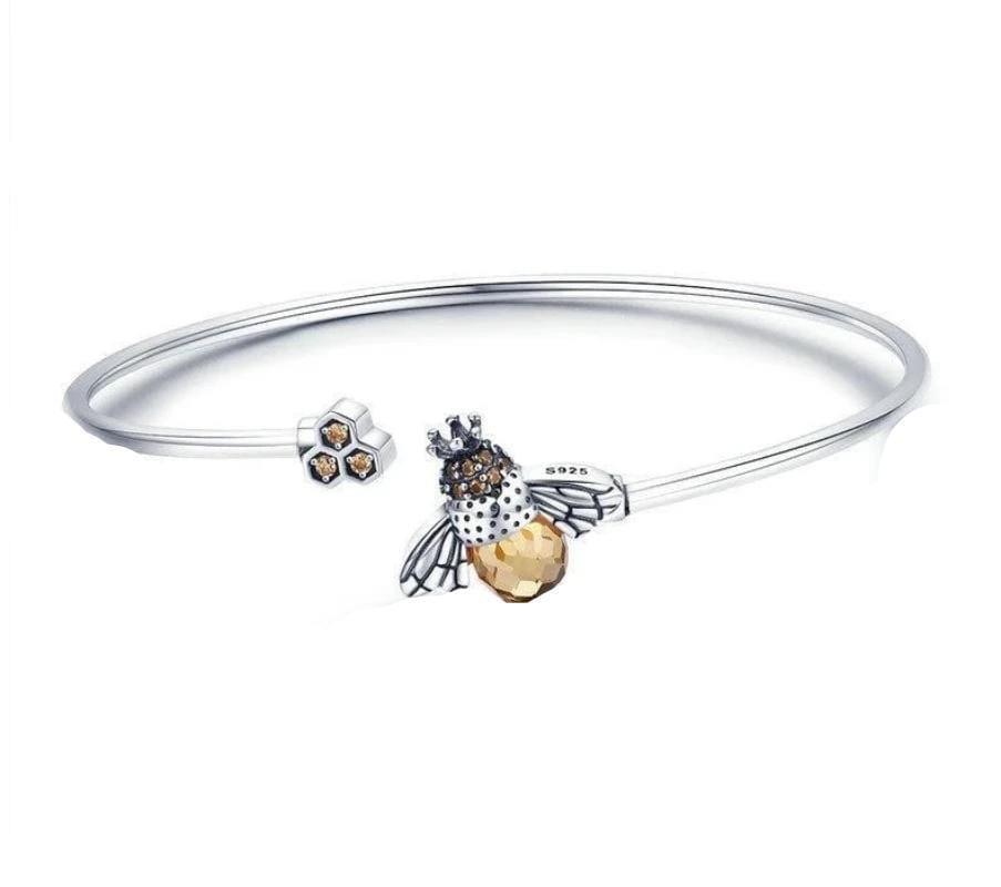 Cuff Crystal Bee and Honeycomb Womens Bracelets