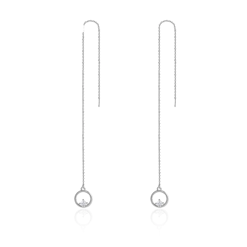 Dangle Tassel Silver Dangle Earrings