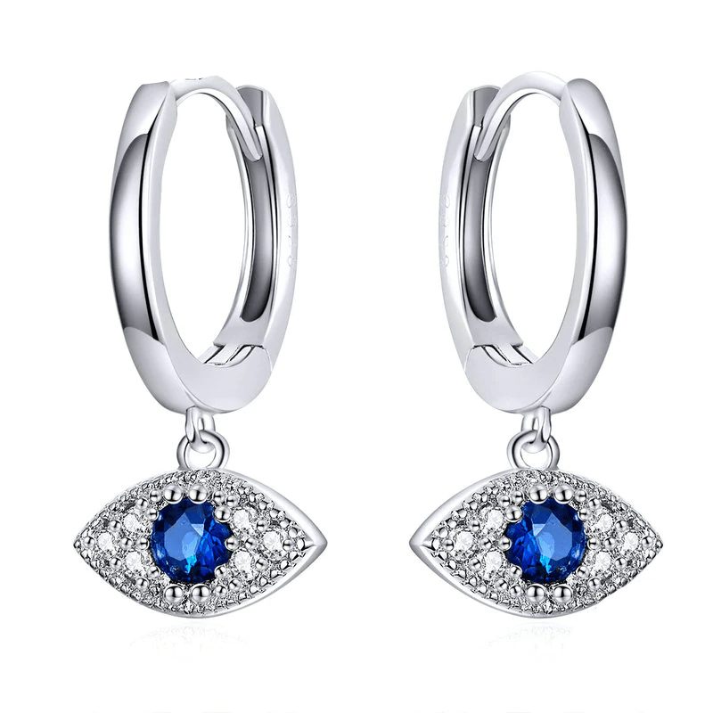 Drop Evil Eye Drop Earrings