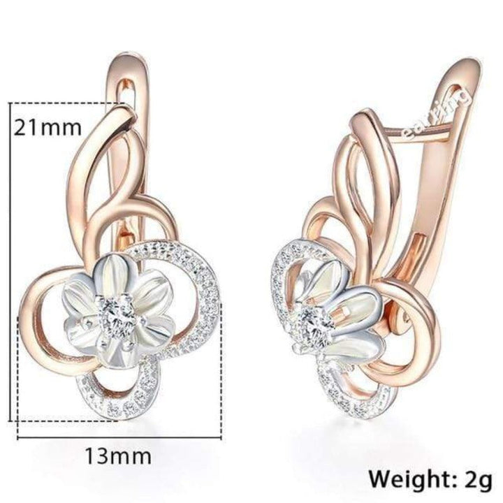 Drop Gold Filled Cubic Zirconia Women's Earrings