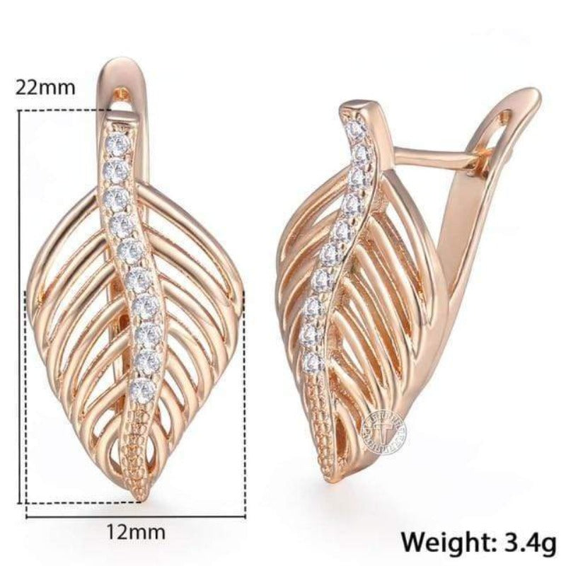 Drop Gold Filled Cubic Zirconia Women's Earrings