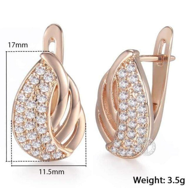 Drop Gold Filled Cubic Zirconia Women's Earrings