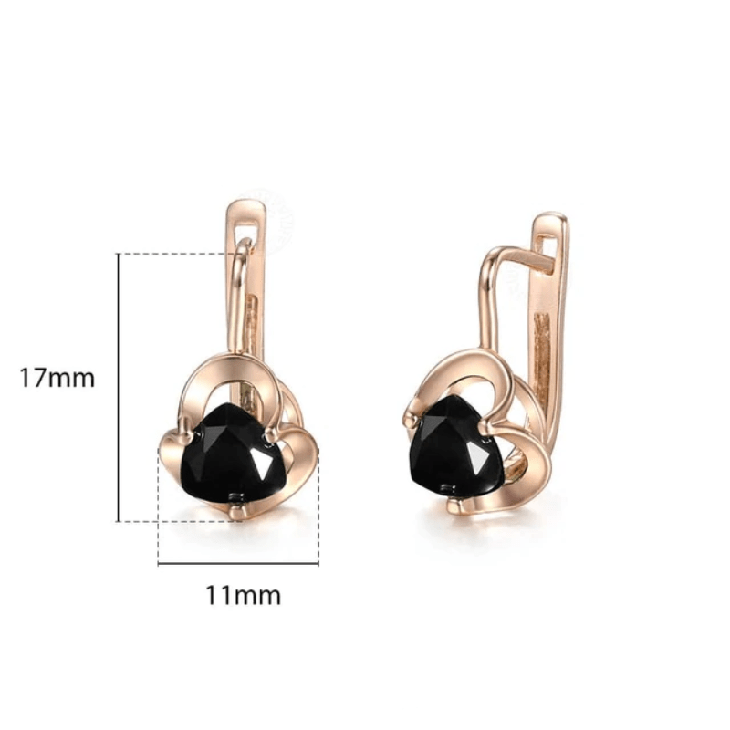 Drop Rose Gold Cubic Zirconia Earrings