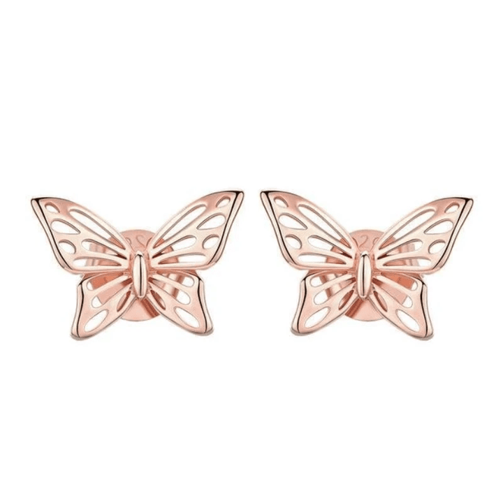 Flying Butterfly Stud Earrings Stud Unique Leather Bracelets Rose Gold  