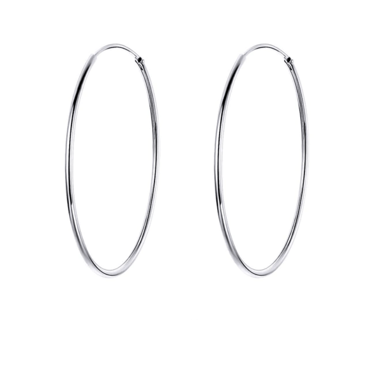 Earrings Womens Sterling Silver Large Hoop Earrings 50MM