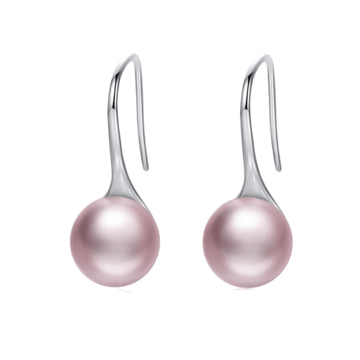 Earrings Womens Stunning Pearl Drop Earrings Purple
