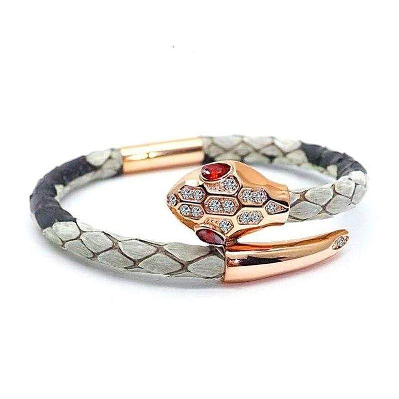 Gucci Gucci Styling Exotic Luxury Leather Bracelet Rose Gold / 17cm