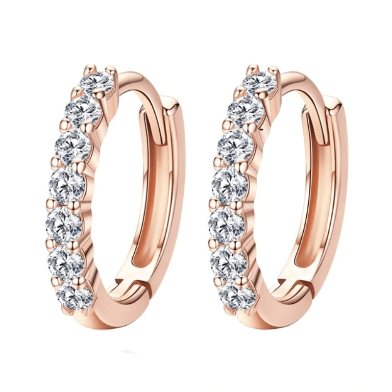 Hoop Zirconia Hoop Earrings