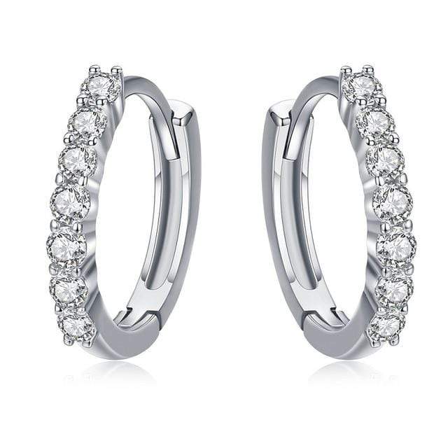 Hoop Zirconia Hoop Earrings