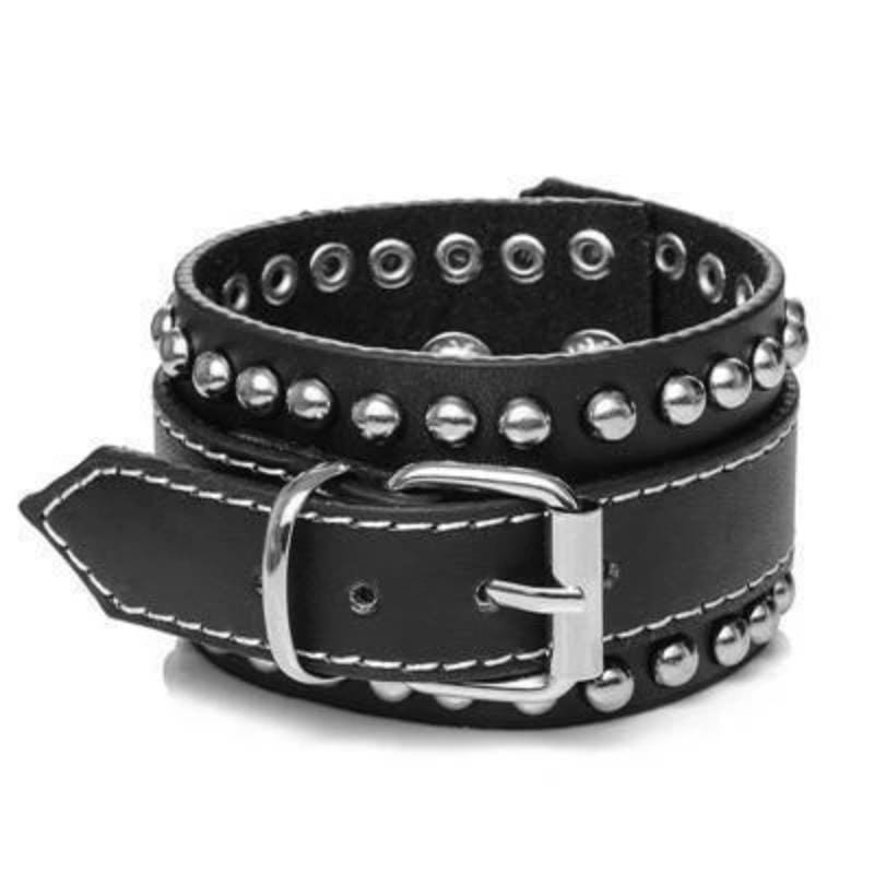 Leather Bracelets Black Leather Buckle Bracelet 2.75in / Black