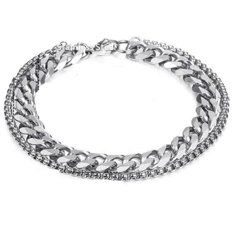 Mens Stainless Steel Thick Link Chain Bracelet bracelet by Unique Leather Bracelets