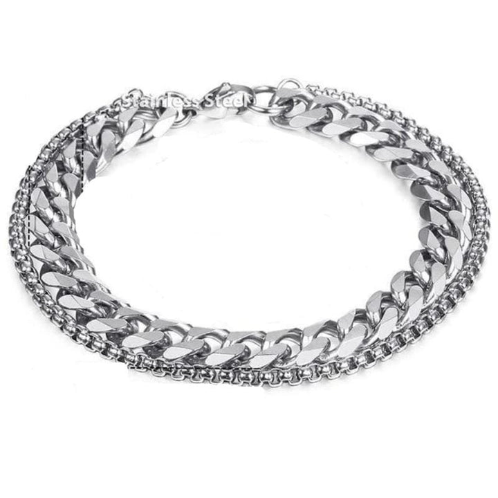 Mens Stainless Steel Thick Link Chain Bracelet bracelet by Unique Leather Bracelets