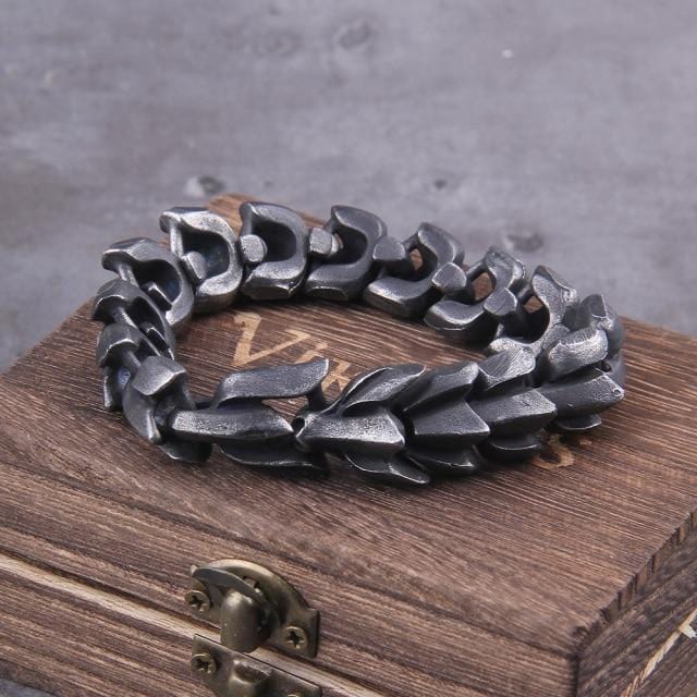 Mens Bracelets Mens Bracelet Link Chain Stainless Steel Black / United States / 19cm
