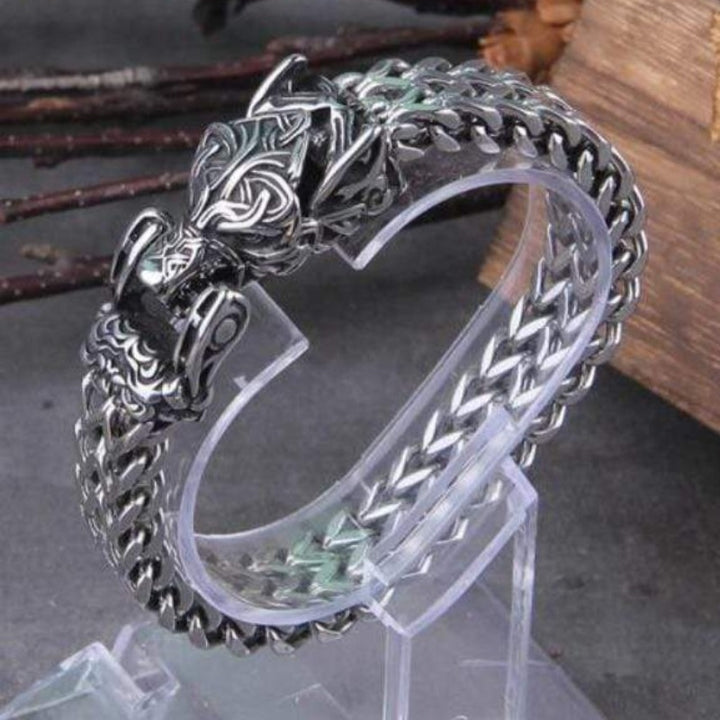 Mens Bracelets Mens Bracelet Link Chain Stainless Steel Silver/Style 2 / United States / 19cm