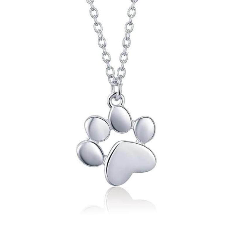 Necklace Classic Dog Paw Pendant Necklace SILVER COLOR / Adjustable