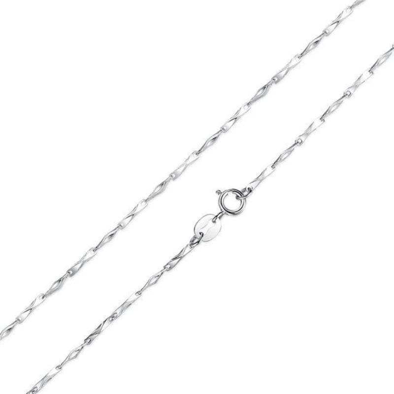 Necklace Stunning Silver Lobster Claw Clasp Necklace Silver/Silver/Silver / 18in (45cm)