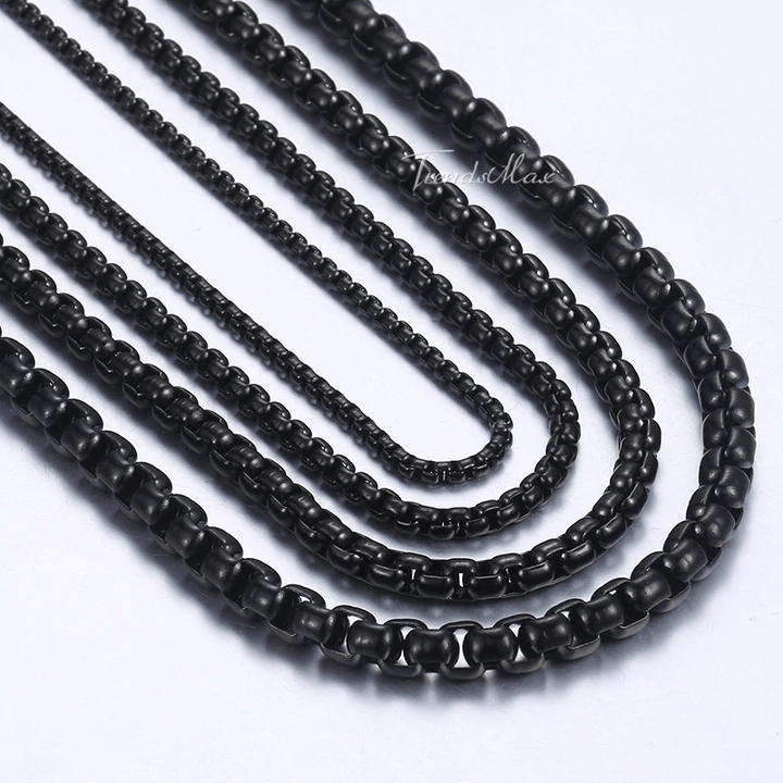 Necklaces Black Stainless Steel Necklaces