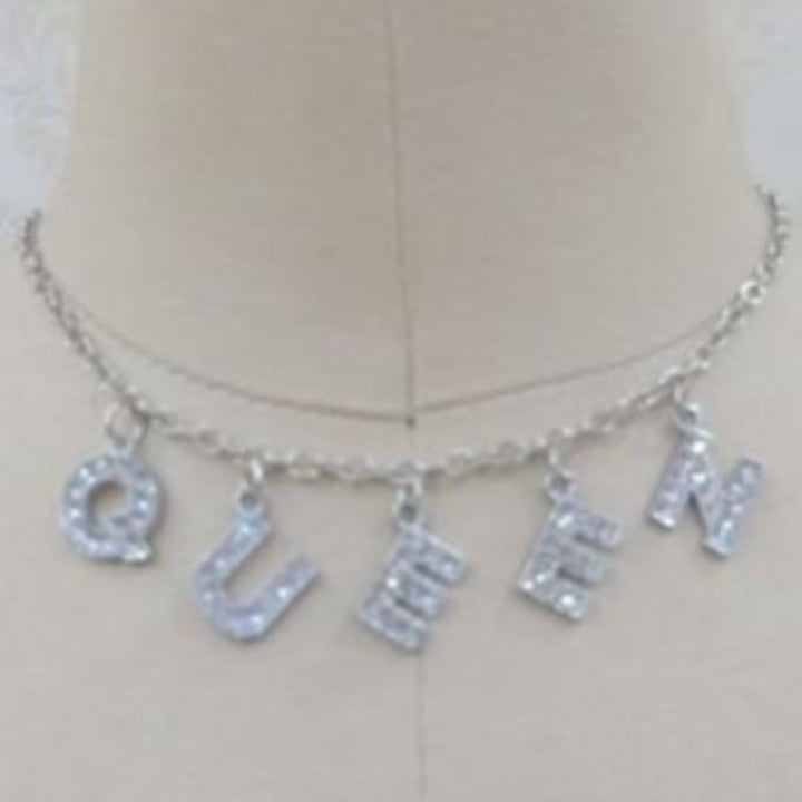 Necklaces Choker Necklaces Femme Punk Collier QUEEN / 37cm with extend 6cm