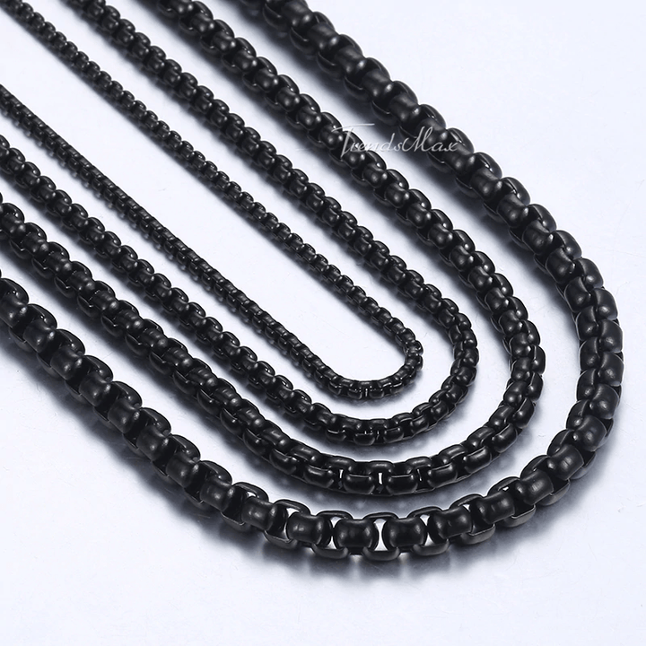 Black Stainless Steel Necklaces Necklaces Unique Leather Bracelets   