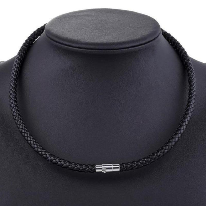Necklaces Mens Classic Leather Choker Necklace