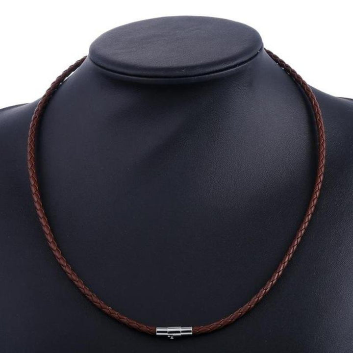 Necklaces Mens Classic Leather Choker Necklace