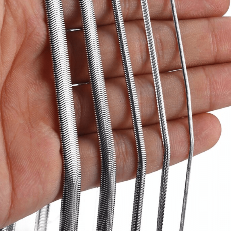 Necklaces Mens Stainless Steel Herringbone Necklace