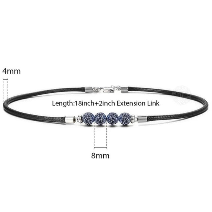 Mens Tigers Eye Leather Cord Choker Necklaces bracelet by Unique Leather Bracelets