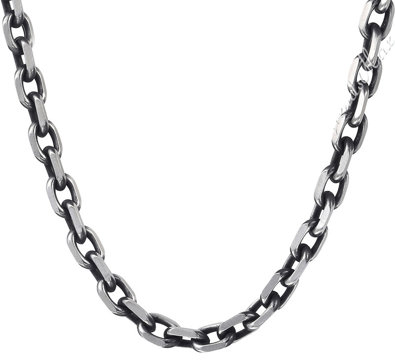 Necklaces Mens Wide Stainless Steel Cuban Link Chain Necklace