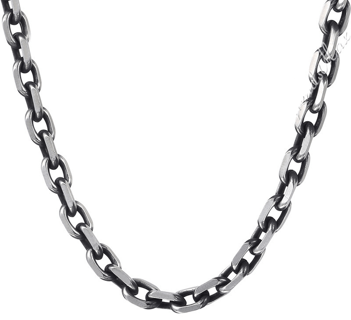 Necklaces Mens Wide Stainless Steel Cuban Link Chain Necklace