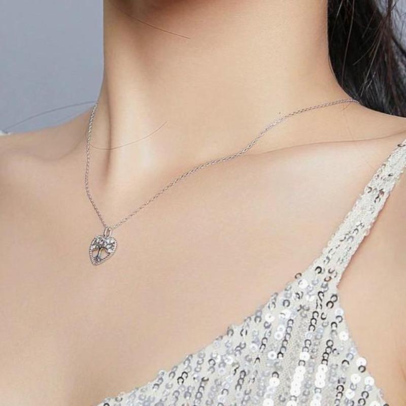 Necklaces Womens Cubic Zirconia Tree of Life Necklace