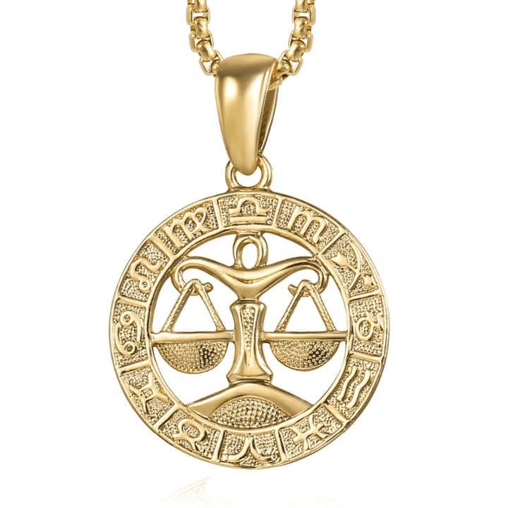Necklaces Womens Gold Libra Pendant Necklace