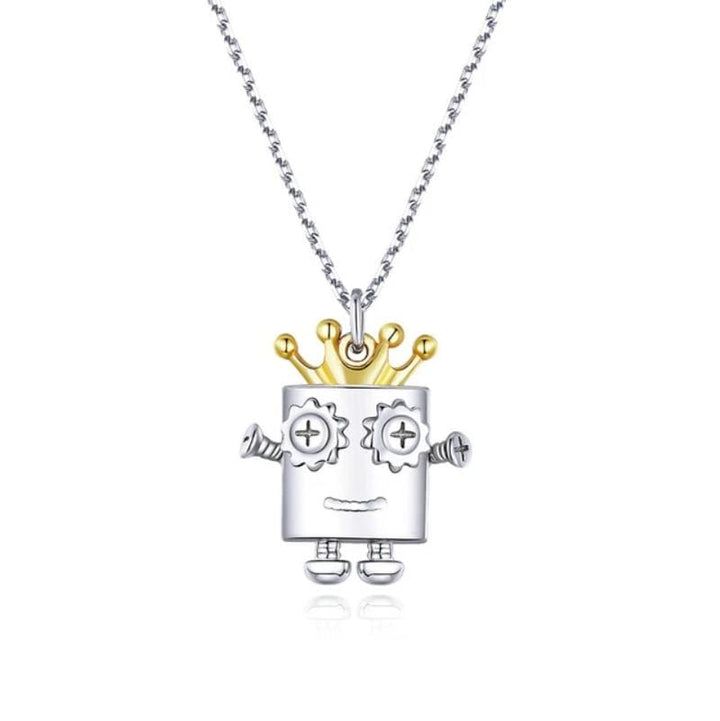 Necklaces Womens Robot Love Pendant Necklace