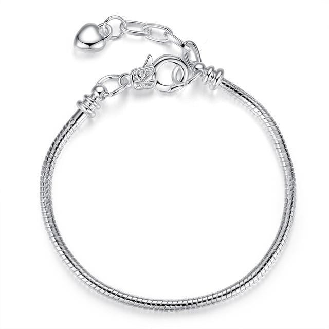 Adjustable Snake Chain Bracelet Link Chain Unique Leather Bracelets Silver/Silver/Silver Adjustable 