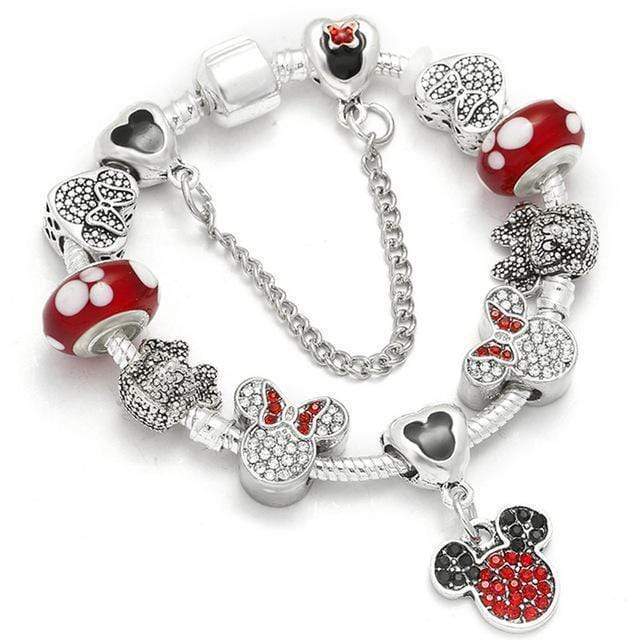 Kids Charm Bracelet Charm Unique Leather Bracelets Silver/A9 16cm 