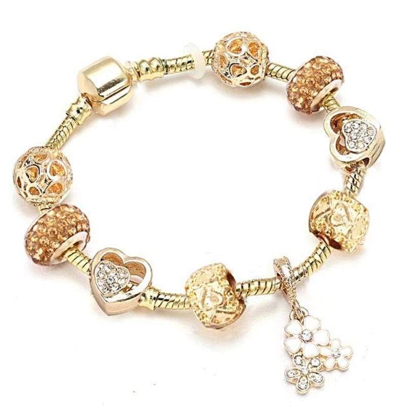 Pandora Pandora Styled Golden Charm Bracelets Gold/Tuscan Sun / 17cm