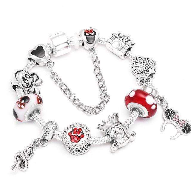 Kids Kitten Bracelet Charm Unique Leather Bracelets Silver/A19 16cm 