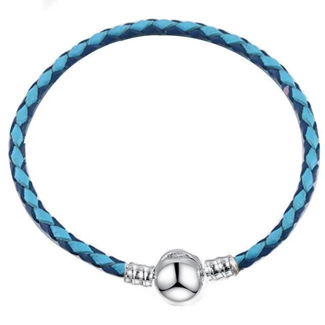 Leather Rope Bracelets: The Perfect Way to Stack Your Style Leather Unique Leather Bracelets Blue/2 17cm 