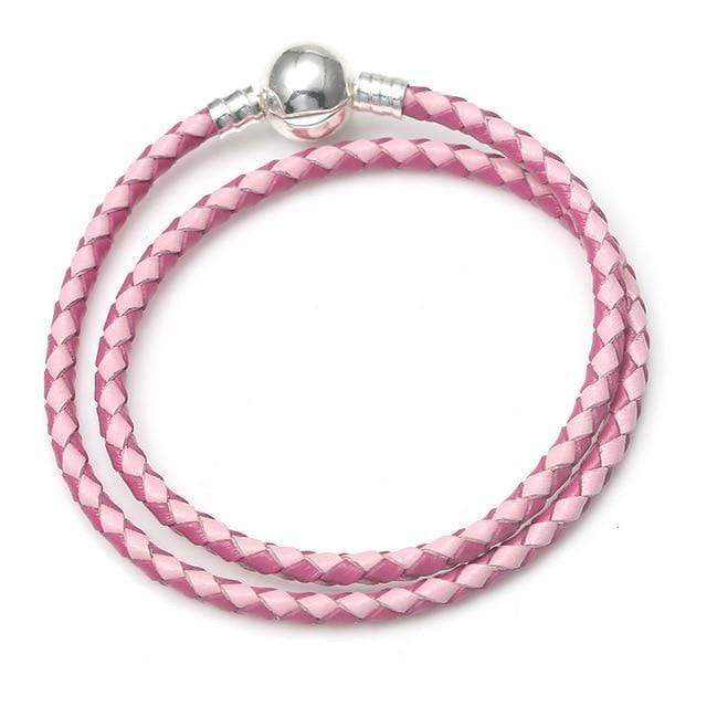 Pandora Pandora Styled Leather Bracelets Pink/4 / 17cm