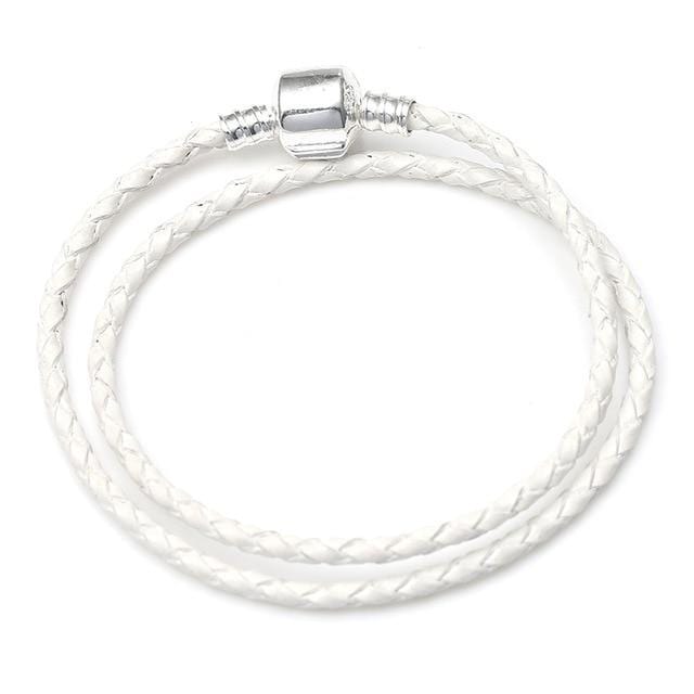 Leather Rope Bracelets: The Perfect Way to Stack Your Style Leather Unique Leather Bracelets White/4 17cm 