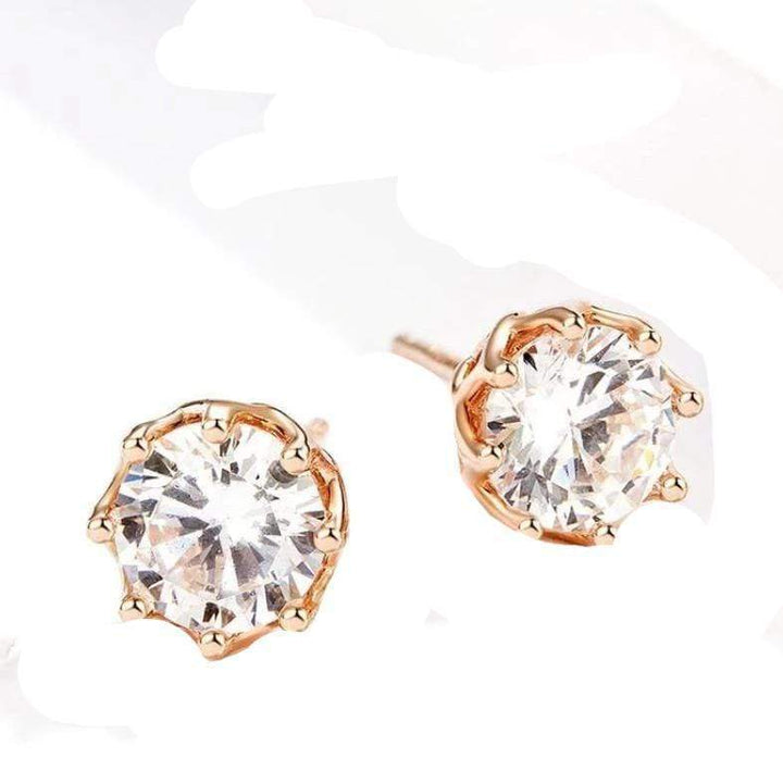 Stud Classic Snowflake Cubic Zirconia Stud Earrings