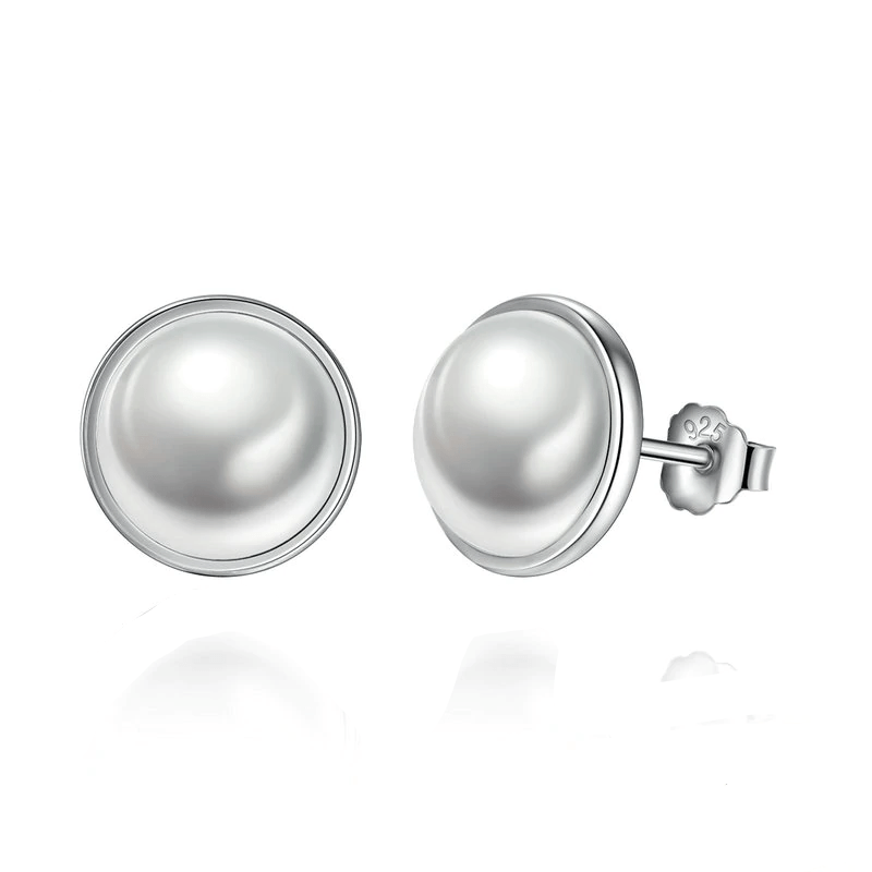 Stud Sophisticated White Pearl Earrings