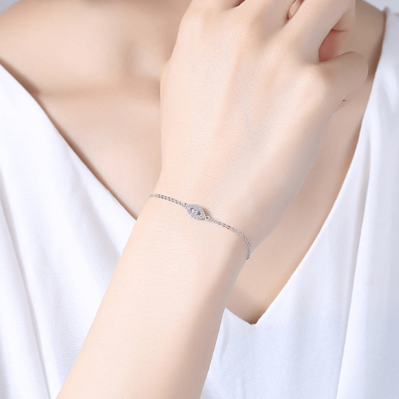 Tennis Evil Eye Tennis Bracelet Sterling Silver Blue Stone