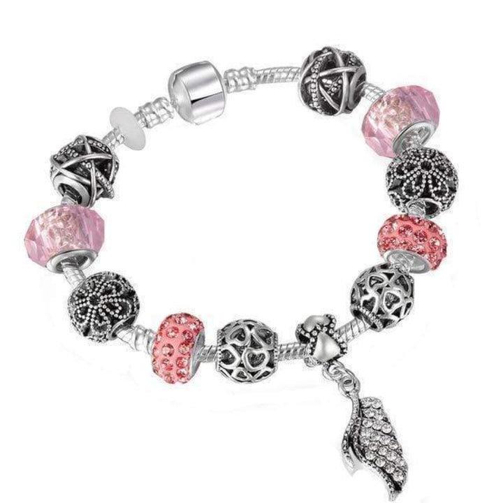 Tree for Life Bracelet Charm Unique Leather Bracelets 18cm Flamingo 